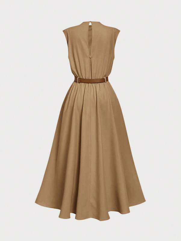 Women's Solid Color Sleeveless Dress